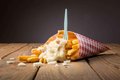 Friet met knoflooksaus .Erg lekker!!