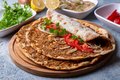 Turkse Pizza met groente en Saus