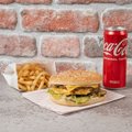 Dubbele American burger menu