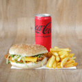 Crunchy chicken burger menu
