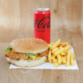 XL crunchy chicken burger menu