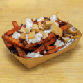 Sweet potatoes goat cheese mushrooms