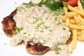 SCHNITZEL CHAMPIGNONSSAUS.