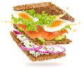 Clubsandwich smoked salmon