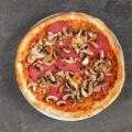 Pizza salami mushroom