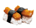 Ebi fly nigiri