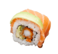 Deluxe ebi rainbow roll 8 stuks