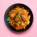 Flaming Hot noodles met Chicken Karaage