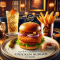 Krokante kipburger menu