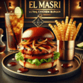 BBQ chicken burger menu