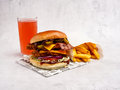 Double crispy chicken burger menu