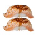 Nigiri geflambeerde zalm