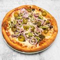 Pizza vegetarina jalapeños