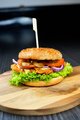 Crispy ultra spicy chicken burger