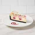 White chocolate raspberry cheesecake
