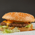 The spicy beef burger menu