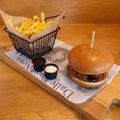 BBQ pulled chicken burger