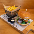 Crispy fish burger