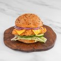 Fried crispy chicken burger