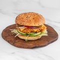 Fried hot chicken burger