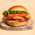Chicken honing mosterd burger