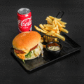 Crunchy chicken burger menu