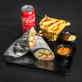 Crispy saté wrap menu