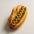 4. Banh mi Braadworst met mosterd en mayonaisesaus Xúc xích, bu tac