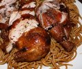 Bami geroosterde kip extra vlees