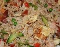 Nasi jongchow garnalen cha siu