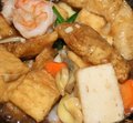 Tofu with seafood and veggies