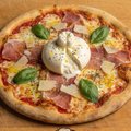 Pizza burrata e prosciutto