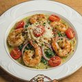 Pasta gamberetti e spinaci