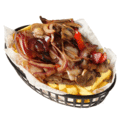 Frites warm vlees
