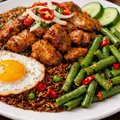 Surinaams/Javaanse Nasi pulled chicken halal