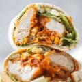 Wrap kipschnitzel met salade halal XL