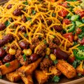 Zoete Aardappelfriet Mexico rundergehakt