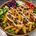 Loaded Fries pulled Chicken ketjap bowl ( halal )