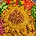 Loaded Chicken Curry Masala Fries Bowl ( halal )