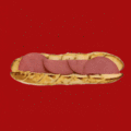 Lookbrood met kaas en salami