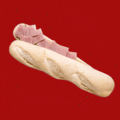 Lookbrood met kaas en ham