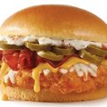 Hot spicy chicken burger