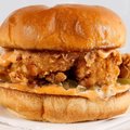 Crispy chicken burger menu