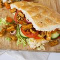Lamb shawarma sandwich