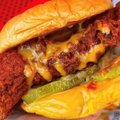 Zey's hot chicken burger