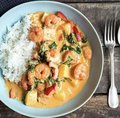 Gele Curry scampi