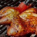 Half chicken on BBQ