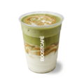 Hot matcha latte