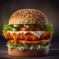 Double classic burger chicken