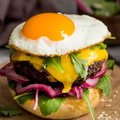 Double Egg burger beef